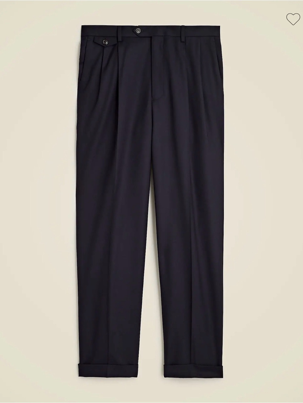 J. Crew Relaxed-fit single-pleat trouser in Italian wool flannel • size 32x32